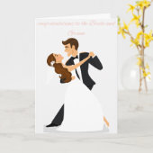 お祝いを 新婦と新郎に カード (黄色い花)