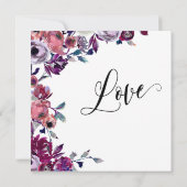 お祝いを　豪華なスクリプト ボールド フラワー 招待状 (裏面)