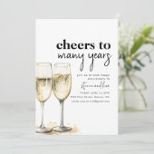 お祝いを 長年の記念パーティー招待状 招待状 (スタンド正面)