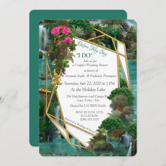 お祝いアットマジカルファンタジー湖 招待状 (正面/裏面)