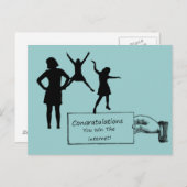 お祝いインターネットの郵便はがきに勝ちます ポストカード (正面/裏面)