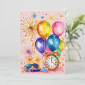 お祝いウィッシュ気球グリーティングカード シーズンカード (スタンド正面)