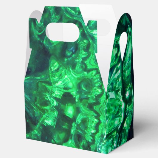 お祝いエメラルドグリーンお気に入りギフトボックス フェイバーボックス (オープン)