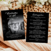 お祝いエレガント写真葬儀 プログラム