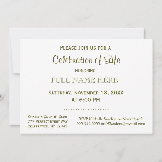 お祝いオブライフエンジェルインザガーデン 招待状 (裏面)