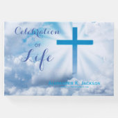 お祝いオブライフクラウドブルークロスゲストブック ゲストブック (正面)