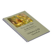 お祝いオブライフゲストブックイエローバタフライ ノートブック (右側)