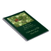 お祝いオブライフゲストブックオレンジバタフライ ノートブック (右側)