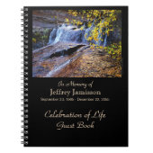 お祝いオブライフゲストブックオータムウォーターフォール ノートブック (正面)