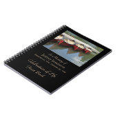 お祝いオブライフゲストブックレッドカヌー ノートブック (左側)