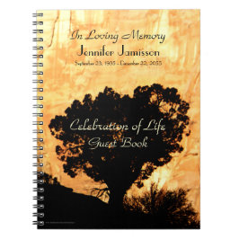 お祝いオブライフゲストブックローンツリーインキャニオン ノートブック