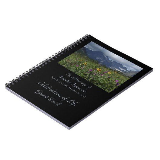 お祝いオブライフゲストブックワイルドフラワーズグラシア ノートブック (左側)