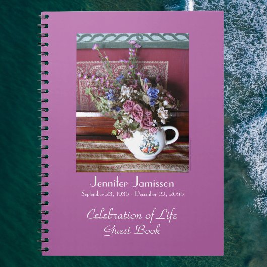 お祝いオブライフゲストブックヴィンテージティーポット ノートブック