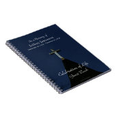 お祝いオブライフゲストブック,ヴィンテージクロス ノートブック (右側)