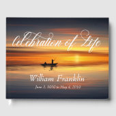 お祝いオブライフサンセットウォーターレイク魚釣りボート ゲストブック (正面)