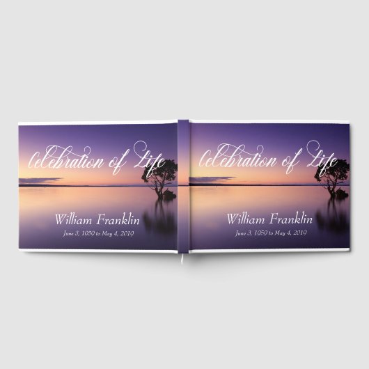 お祝いオブライフサンセットウォーターレイク ゲストブック (全面)