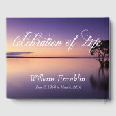 お祝いオブライフサンセットウォーターレイク ゲストブック (裏面)