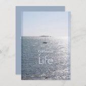 お祝いオブライフシースケープ3招待状 招待状 (正面/裏面)