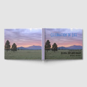 お祝いオブライフストミープレーリーサンセットカスタム ゲストブック (全面)