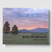 お祝いオブライフストミープレーリーサンセットカスタム ゲストブック (正面)