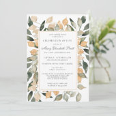 お祝いオブライフダスティテラコッタボタニカル 招待状 (スタンド正面)