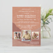 お祝いオブライフテラコッタボホランドスケープ 招待状 (スタンド正面)