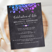 お祝いオブライフパープルユーカリ石板 インビテーションポストカード