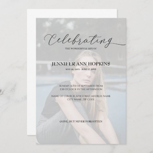 お祝いオブライフフォト招待状 招待状 (正面/裏面)