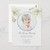 お祝いオブライフフローラリリーフォト招待状 ポストカード (正面/裏面)