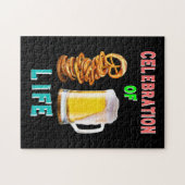 お祝いオブライフプレッツェルフォルクスフェストオクトーバーフェスト ジグソーパズル (横)