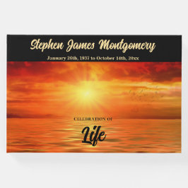 お祝いオブライフ夕日海地平線 ゲストブック