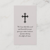 お祝いオブライフ悔やみや弔慰サンセットカード 名刺 (裏面)