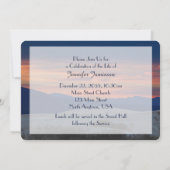 お祝いオブライフ招待状サンセットアットデュネス 招待状 (裏面)