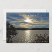 お祝いオブライフ招待状サンセットアットユタ湖 招待状 (正面)