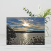 お祝いオブライフ招待状サンセットアットユタ湖 招待状 (スタンド正面)