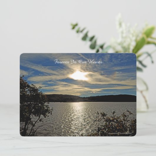 お祝いオブライフ招待状サンセットアットユタ湖 招待状 (スタンド正面)