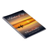 お祝いオブライフ海サンセットレイクゲストブック ノートブック (右側)