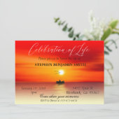 お祝いオブライフ魚釣りレイクサンセットサンライズ 招待状 (スタンド正面)