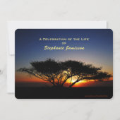 お祝いオブライフ,ローンアカシアツリーアットサンライズ 招待状 (正面)