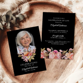 お祝いオブライフPink Roses & Peoniesフローラ 招待状