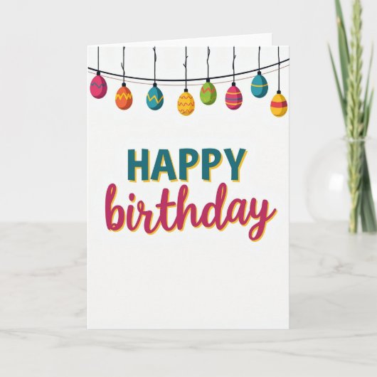 お祝いオーブ 誕生日カード カード (正面)