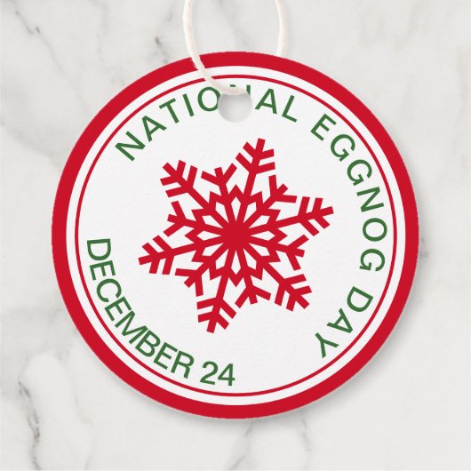 お祝いカスタムナショナルエグノグデイ12月24日 フェイバータグ (裏面)