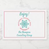 お祝いカスタムナショナルエグノグデイ12月24日 リキュールボトルラベル (シングルラベル)