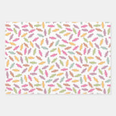 お祝いカップケーキ、バルーン、トフィーかわいい ラッピングペーパーシート (正面3)