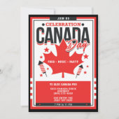 お祝いカナダデイフードミュージックパーティの招待状 シーズンカード (正面)