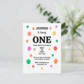 お祝いカラフル風船誕生日 ポストカード (スタンド正面)