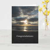 お祝いカードを使った カード (黄色い花)