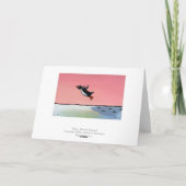 お祝いカードペンギンの芸術の永遠の楽天家 カード (裏面)