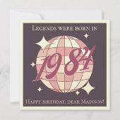 お祝いカードヴィンテージ1984 40th誕生日 (正面)