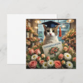 お祝いカード付き花猫 (正面/裏面)